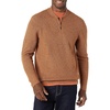 Amazon Essentials Men’s Long-Sleeve Soft Touch Cotton Blend Henley Sweater(Dark Camel)