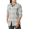Amazon Essentials Men’s Regular-Fit Long-Sleeve Flannel Shirt, Button-Up Cotton Twill, Double Chest Pockets(Black Light Grey Plaid)