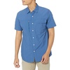 Amazon Essentials Men’s Regular-fit Short-Sleeve Moisture Wicking Hiking Shirt(Blue)