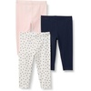 Amazon Essentials Toddler and Baby Girls’ Leggings(Navy/Pale Pink/Dots)