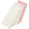 Amazon Essentials Unisex Babies’ Breathable Cotton Swaddle Receiving Blankets, Pack of 3(Dusty Rose/Dots/Stripe)