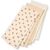Amazon Essentials Unisex Babies’ Breathable Cotton Swaddle Receiving Blankets, Pack of 3(Oatmeal Heather/Stripe/Tiger)