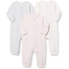Amazon Essentials Unisex Babies’ Cotton Zip-Front Sleep and Play Footless Sleepsuit, Pack of 3(Ivory/Pale Pink/Dove Grey)
