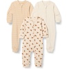 Amazon Essentials Unisex Babies’ Cotton Zip-Front Sleep and Play Footless Sleepsuit, Pack of 3(Oatmeal Heather/Stripe/Tiger)