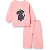 Amazon Essentials Unisex Babies’ French Terry Sweatshirt and Sweatpants Set(Peach Party Animals)