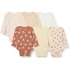 Amazon Essentials Unisex Babies’ Long-Sleeve Cotton Bodysuits, Pack of 6(Multicolor/Tiger)