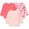 Amazon Essentials Unisex Babies’ Relaxed-Fit 100% Cotton Long-Sleeve T-Shirts(Pink Tigers/Stripe)