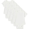 Amazon Essentials Unisex Babies’ Short-Sleeve Bodysuits(White)
