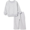 Amazon Essentials Unisex Toddlers’ Baby Long Sleeve Sweatshirt and Pant Set(Light Grey Heather)