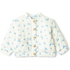 Amazon Essentials x Sofia Grainge Baby Girls’ Cotton Sateen Lightweight Printed Jacket(Ivory Blue Floral)