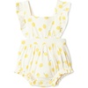 Amazon Essentials x Sofia Grainge Baby Girls’ Cotton Sleeveless Romper with Ruffles(Ivory Lemon)