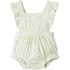 Amazon Essentials x Sofia Grainge Baby Girls’ Cotton Sleeveless Romper with Ruffles(Pale Mint Green Ditsy Floral)