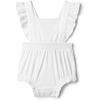 Amazon Essentials x Sofia Grainge Baby Girls’ Cotton Sleeveless Romper with Ruffles(White)