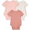Amazon Essentials x Sofia Grainge Baby Girls’ Short Sleeve Crewneck Bodysuit, Pack of 3(Ivory/Pink/Terracotta)