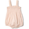 Amazon Essentials x Sofia Grainge Baby Girls’ Woven Sleeveless Ruffle Romper(Peach Classic Stripe)