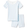 Amazon Essentials x Sofia Grainge Mommy and Me Short Sleeve Pajama Set(Pale Blue Bold Stripe)