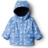 Amazon Essentials x Sofia Grainge Toddler and Baby Boys’ Water-Repellent Rain Jacket with Quilted Lining(Cornflower Blue Elephants)