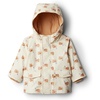 Amazon Essentials x Sofia Grainge Toddler and Baby Boys’ Water-Repellent Rain Jacket with Quilted Lining(Ivory Elephants)