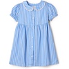 Amazon Essentials x Sofia Grainge Toddler and Baby Girls’ Cotton Sateen Dress with Collar(Blue White Stripe)