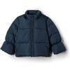 Amazon Essentials x Sofia Grainge Toddler and Baby Girls’ Heavyweight Fleece Lined Taffeta Puffer Jacket(Blue)