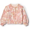 Amazon Essentials x Sofia Grainge Toddler and Baby Girls’ Lightweight Cotton Cardigan Sweater(Peach Craft Floral)