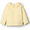 Amazon Essentials x Sofia Grainge Toddler and Baby Girls’ Midweight Quilted Field Jacket with Ruffle(Butter Yellow)