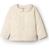 Amazon Essentials x Sofia Grainge Toddler and Baby Girls’ Midweight Quilted Field Jacket with Ruffle(Ivory)