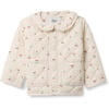 Amazon Essentials x Sofia Grainge Toddler and Baby Girls’ Midweight Quilted Field Jacket with Ruffle(Ivory Cherries)