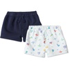 Amazon Essentials x Sofia Grainge Toddlers and Baby Boys’ Pull-On Knit French Terry Shorts, Pack of 2(Beach/Navy)