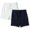 Amazon Essentials x Sofia Grainge Toddlers and Baby Boys’ Pull-On Knit French Terry Shorts, Pack of 2(Elephants/White)