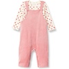 Amazon Essentials x Sofia Grainge Unisex Babies’ Velour Overall and Long Sleeve Bodysuit Set(Blush/Hearts)