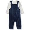 Amazon Essentials x Sofia Grainge Unisex Babies’ Velour Overall and Long Sleeve Bodysuit Set(Navy/Sheep)