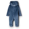 Amazon Essentials x Sofia Grainge Unisex Toddlers’ Velour Hooded Coverall(Dark Navy)