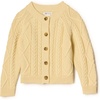Amazon Essentials x Sofia Grainge Unisex Toddlers and Babies’ Cable Knit Cotton Fisherman Cardigan Sweater(Butter Yellow)