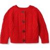 Amazon Essentials x Sofia Grainge Unisex Toddlers and Babies’ Cable Knit Cotton Fisherman Cardigan Sweater(Red)