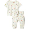 Amazon Essentials x Sofia Grainge Unisex Toddlers and Babies’ Cotton Knit Short Sleeve Shirt & Pants Set(Ivory Beach)