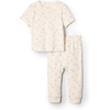 Amazon Essentials x Sofia Grainge Unisex Toddlers and Babies’ Cotton Knit Short Sleeve Shirt & Pants Set(Ivory Little Bunnies)