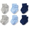 Amazon Essentials x Sofia Grainge Unisex Toddlers and Babies’ Knitted Turn Cuff Socks(Heather Grey/Light Blue/Navy)