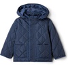 Amazon Essentials x Sofia Grainge Unisex Toddlers and Babies’ Midweight Field Jacket with Hood(Dark Navy)