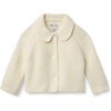 Amazon Essentials x Sofia Grainge Unisex Toddlers and Babies’ Peter Pan Collar Sweater Jacket, Soft Cotton Knit with Stretch(Ivory)