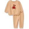 Amazon Essentials x Sofia Grainge Unisex Toddlers and Babies’ Sweatshirt & Sweatpant Set(Light Camel Big Bear Heart)