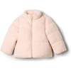 Amazon Essentials x Sofia Grainge Unisex Toddlers and Babies’ Teddy Puffer Jacket, Winter Coat, Fleece Lined(Light Pink)
