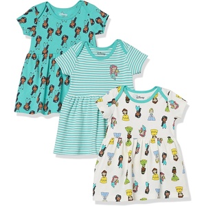 Amazon Essentials Disney | Marvel | Star Wars | Princess Babies, Toddlers, and Girls’ Dresses, Pack of 3(Princess Wish)
