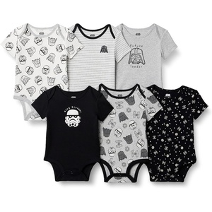 Amazon Essentials Disney | Marvel | Star Wars Unisex Babies’ Snug-Fit Cotton Footed Sleepers, Multipacks(Star Wars Tiny Troopers)