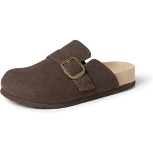 Amazon Essentials Men’s Buckle Top Comfort Clogs(Brown)