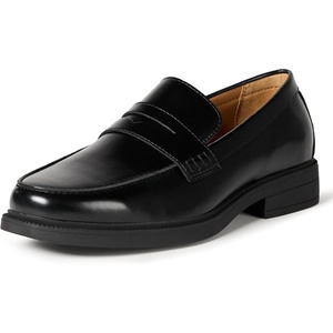 Amazon Essentials Men’s Classic Penny Loafers Dress Shoes(Black Faux Leather)