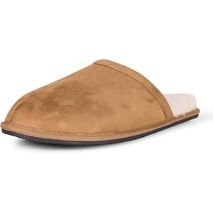 Amazon Essentials Men’s Cozy Non Slip House Slippers(Chestnut Brown Microsuede)