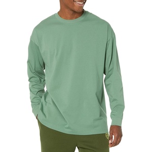 Amazon Essentials Men’s Oversized-Fit Long-Sleeve Organic Cotton T-Shirt(Sage Green)