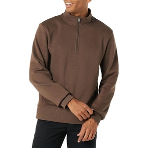 Amazon Essentials Men’s Regular Fit Long-Sleeve Quarter-Zip Pullover Fleece Sweatshirt with Mock Neck, Midweight(Medium Brown)