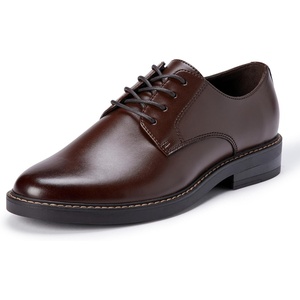 Amazon Essentials Men’s Round Toe Derby Dress Shoes(Dark Brown)